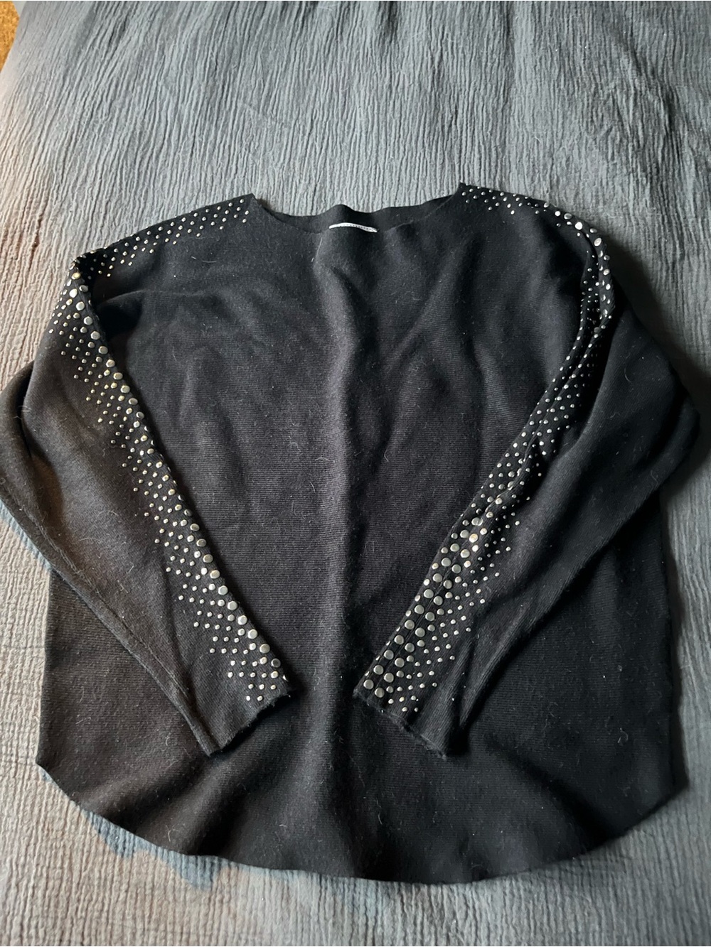 Milano LIV Black Sweater with Crew Neck